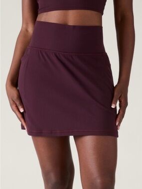Athleta Salutation Stash 16 1/2” Skort in Deep Burgundy